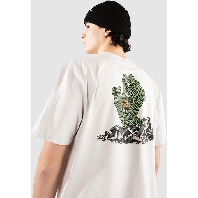 Santa Cruz BT Kendall Grid Hand T-Shirt grijs