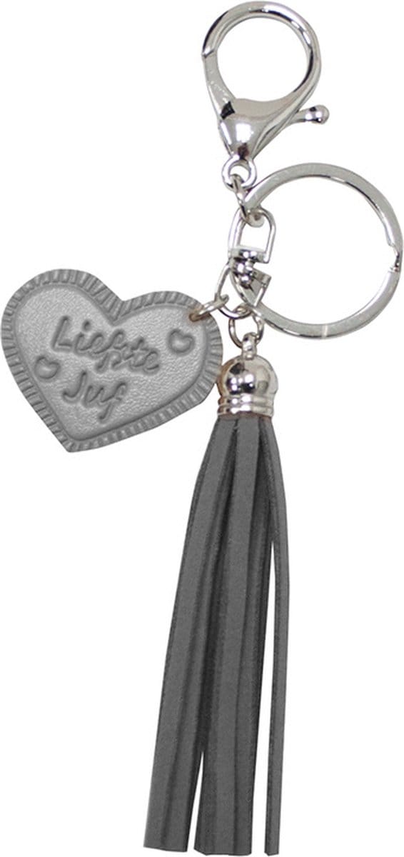 Verhaak Sleutelhanger Leather Nature Unisex Leer Grijs