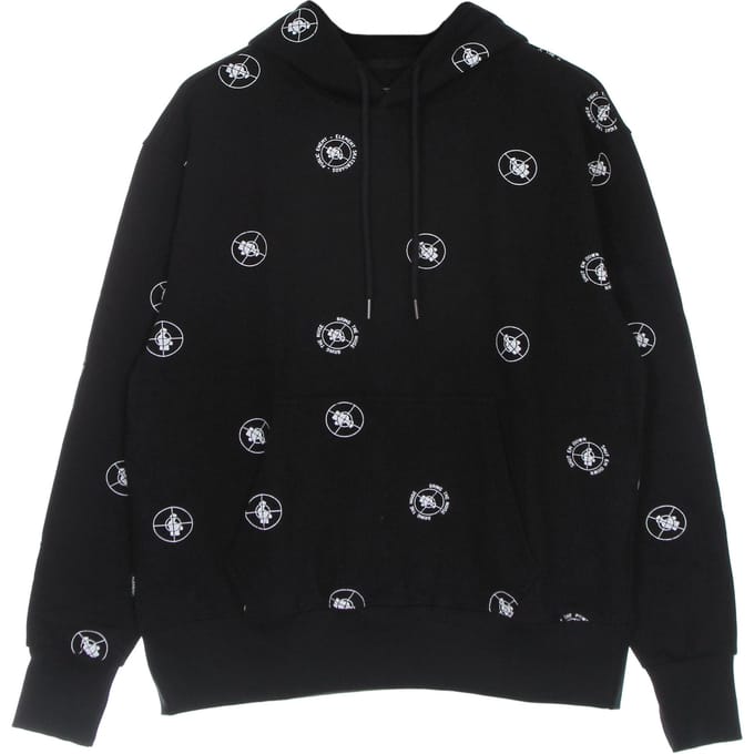 Lichtgewicht herensweatshirt met capuchon, Pexe Polka Hood, zwart