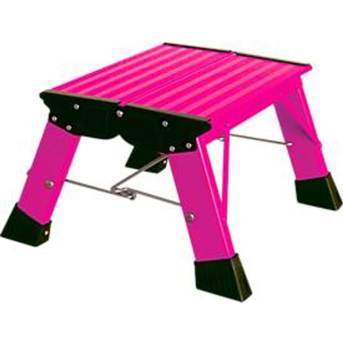 Inklapbare trap Treppy, 1 trede, roze