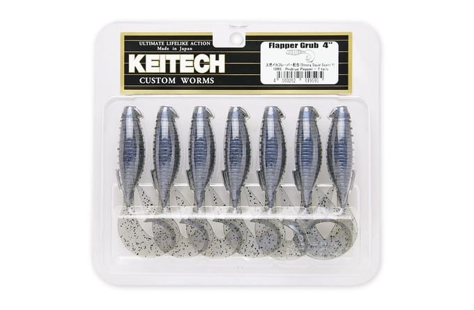 Keitech Flapper Grub 4 (10 cm) Softbait - 8 stuks Lime Chartreuse 424S