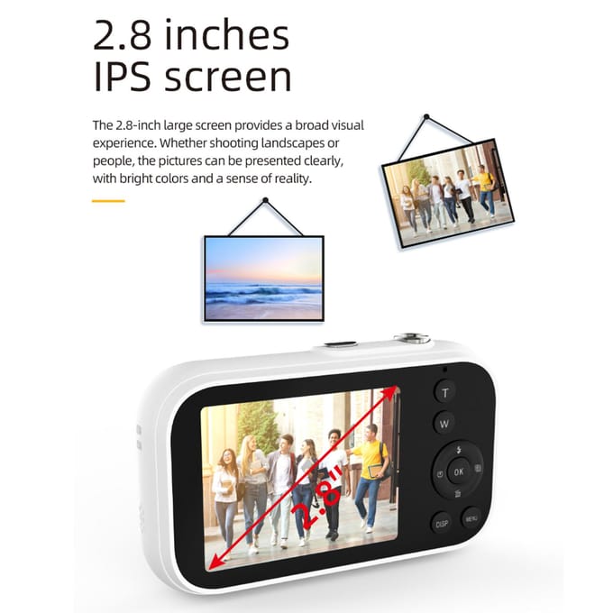 4K Digitale Camera Draagbare Digitale Videocamera 48MP 2.8 Inch IPS Scherm 16X Zoom Ingebouwde Batterij zwart