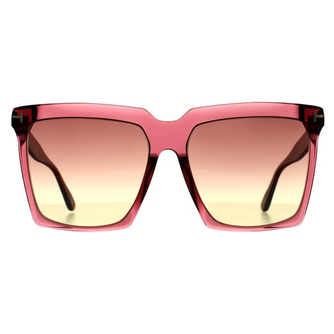 Tom Ford Vierkant Dames Glimmend Bordeaux Bordeaux Verloop Sabrina FT0764