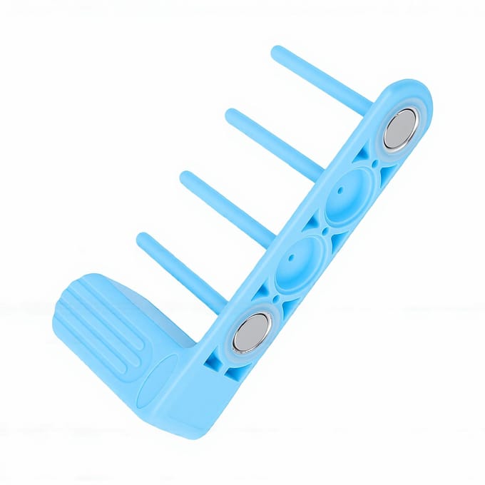 Support de Canette Magnétique 4 Colonnes Fond Magnétique Solide Porte-Bobines pour Machine à Coudre avec Emplacements blue