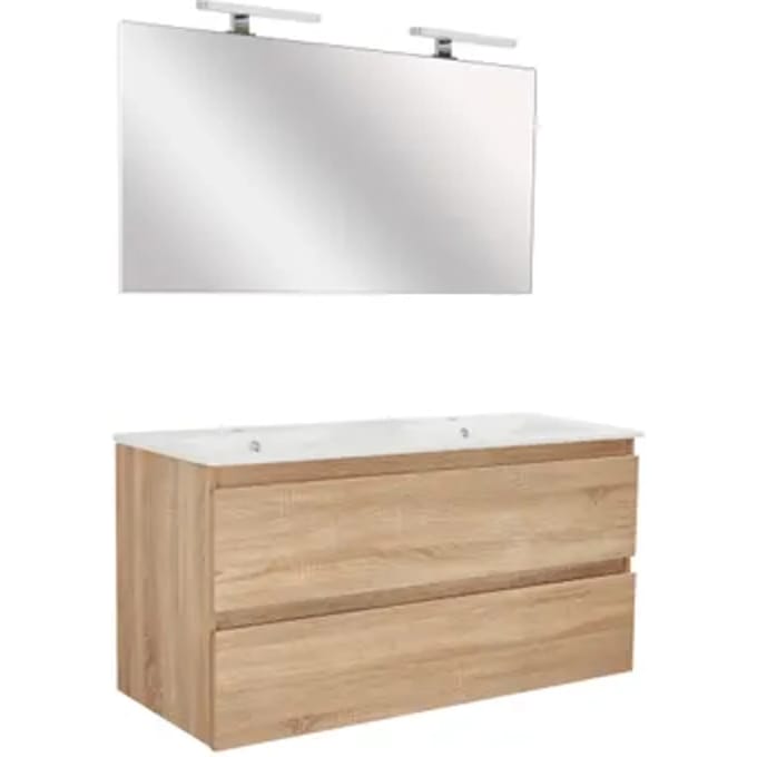 Allibert Badmeubelset Bazil 120cm Met 2 Laden Eiken