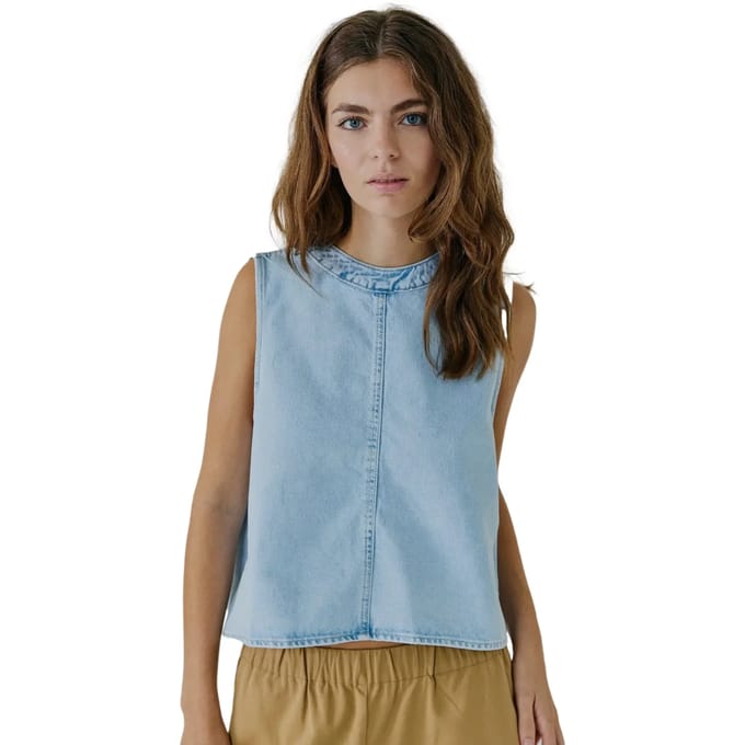 Dames denim tanktop Norr Lai