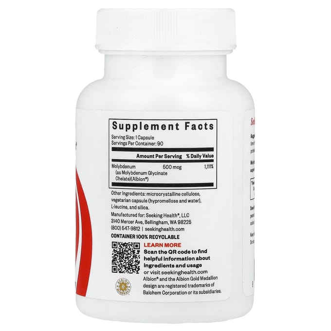 Molybdène, 500 mcg, 90 Gélules