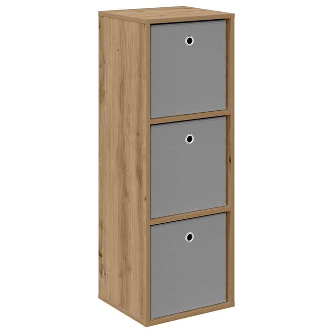 vidaXL - Dressoir - Artisan - Eiken - 35 - x - 32 - x - 99,5 - cm
