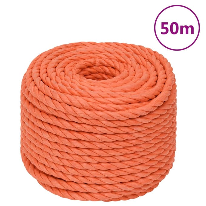 vidaXL - Werktouw - 10 - mm - 50 - m - polypropeen - oranje