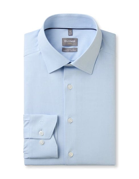 OLYMP Luxor 24/Seven Overhemd, Comfort Fit, New Kent, Bleu