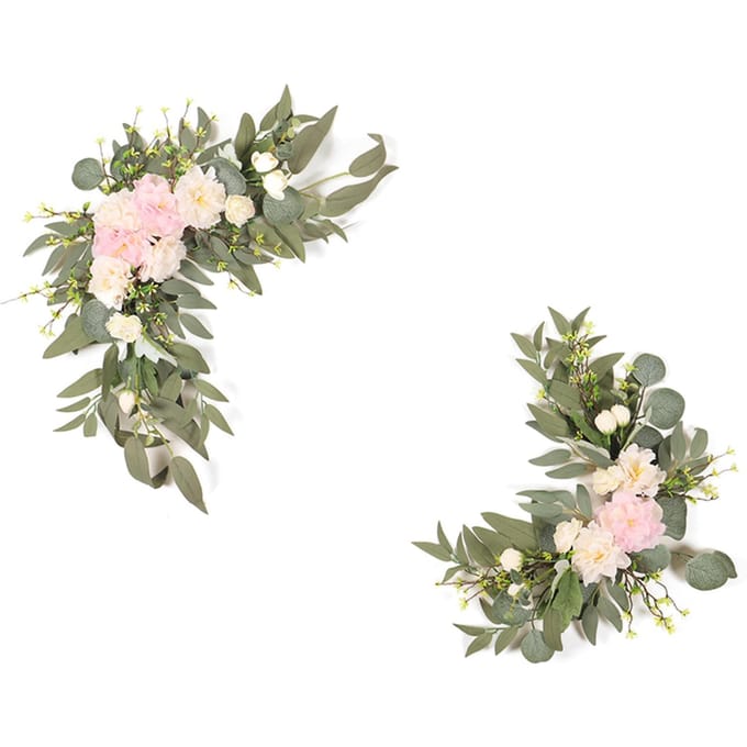 Bruiloft Welkomstbloem Bruiloft Boog Bloem Kunstmatig Boeket Handgemaakt Nepbloem Decoratie gray