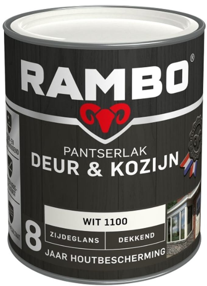Rambo Pantserlak Deur en Kozijn - 2.25L - Wit