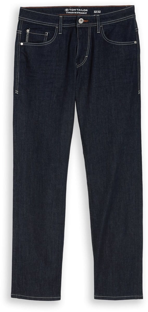Tom Tailor - TTMARVIN STRAIGHT-jeans - Maat 38/30 - Rinsed Blue Denim