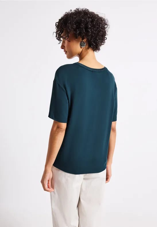 Shirt met decoratieve halslijn