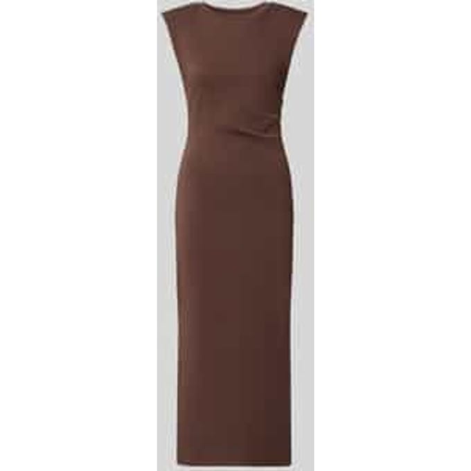 Midi-jurk met ronde hals model 'PINA'