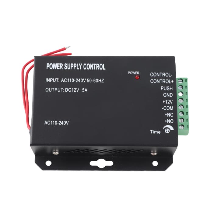 12V 5A Deur Toegangsbeveiligingssysteem Toegangscontrole Voeding Zwart 100 260V black
