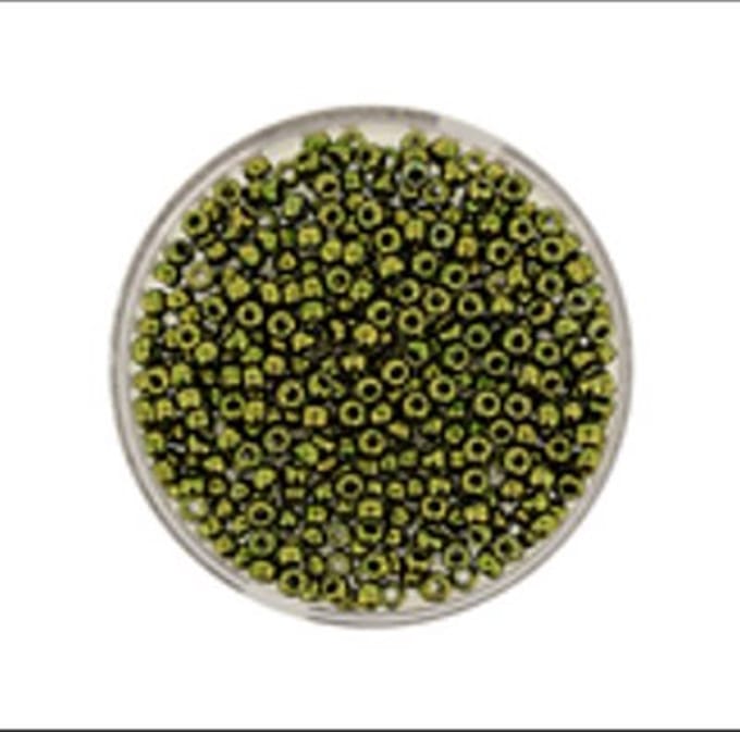 9660-564 Jap. Miyukirocailles - 2,2mm - metallic olivine - 5 gram