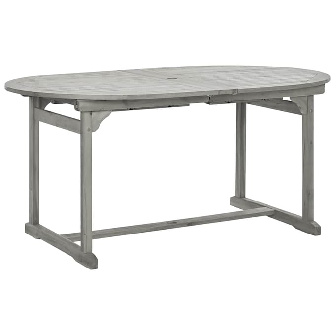 vidaXL - Tuintafel - (160-240)x100x75 - cm - massief - acaciahout