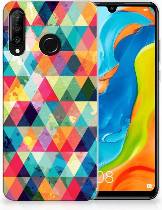 Huawei P30 Lite TPU bumper Geruit