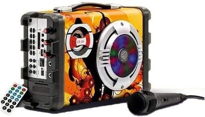 Draagbare Luidspreker - Bluetooth Speaker - Muziek Streamen - Draadloze Connectiviteit - 50 x 28 cm - Zwart