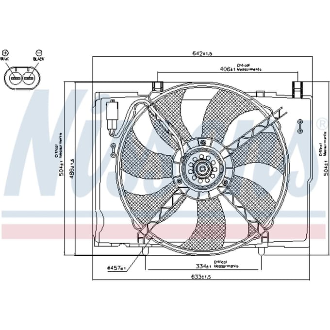 Koelventilatorwiel, motorkoeling NISSENS 85290