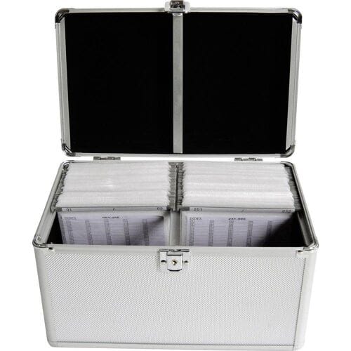 MediaRange CD-koffer 200 CDs/DVDs/Blu-rays Aluminium Zilver 1 stuk(s) (b x h x d) 30.1 x 18 x 19 cm BOX75