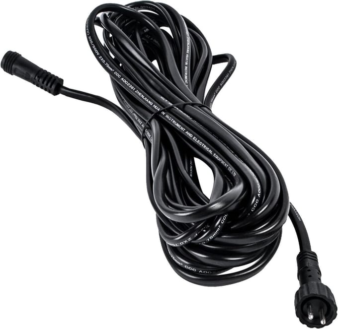 Laagspanning Verlengkabel - Buiten Kabel - Tuin Verlichting - IP44 Waterdicht - 2 meter - Zwart