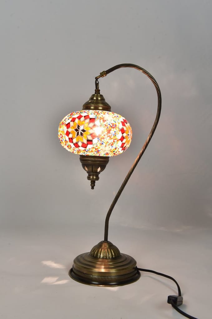 Handgemaakte Turkse Nachtlamp multicolour Oosterse sprookjeslamp