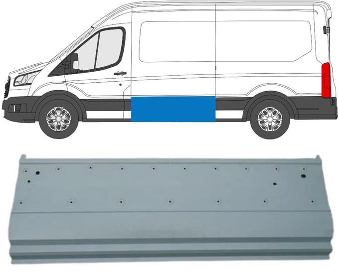 Plaatwerkdeel zijpaneel voor Ford Transit 2014- / Links