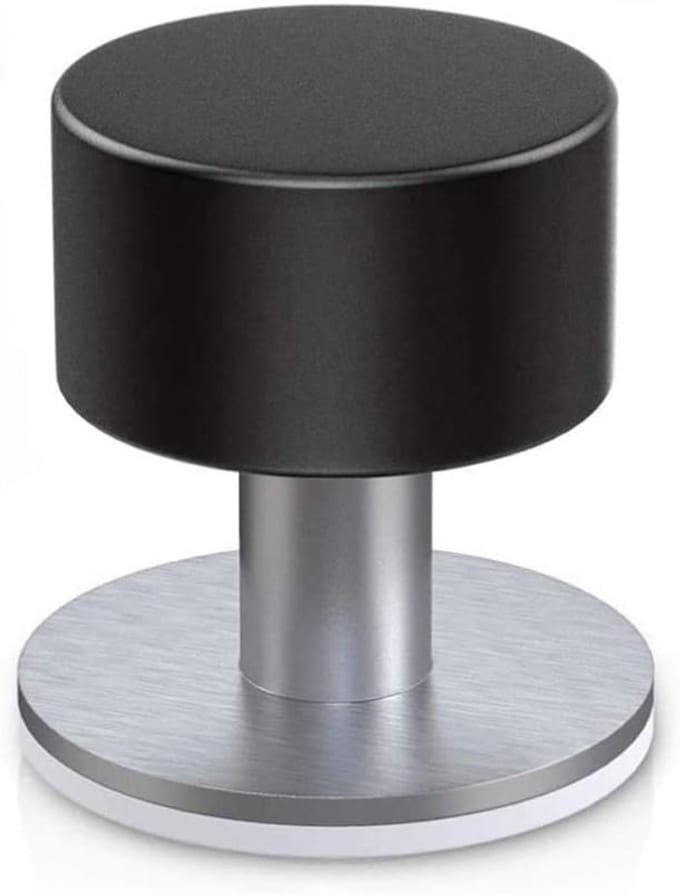 Deurstopper RVS - Muurstopper Deur - Bescherming Deur - Geluiddempend - 40mm x 42mm - Zilverkleurig
