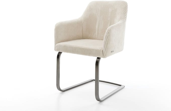 Sledestoel Greg-Flex sledemodel vlak grafiet koord beige pocketveer kern