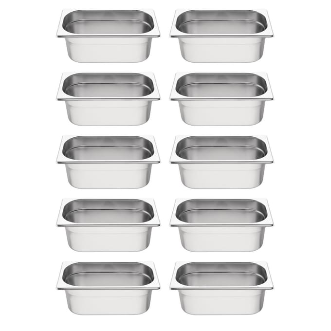 Vogue GN bakken set 10x GN 1/4 (10 stuks)