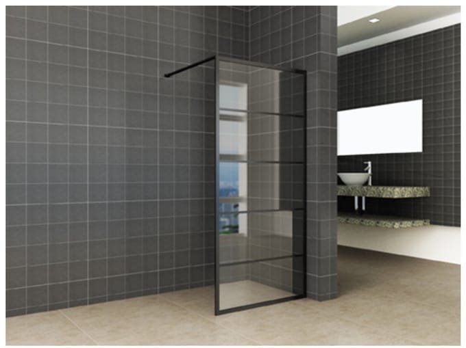 Sanifun inloopdouche Nero 2000 x 1000 NANO