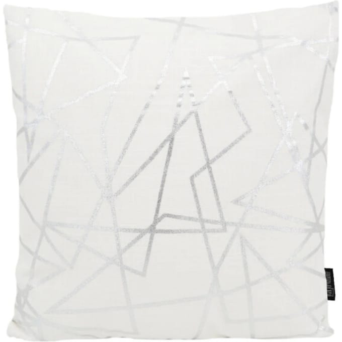 Gek op kussens! Sierkussen azra silver / white | 45 x 45 cm | katoen