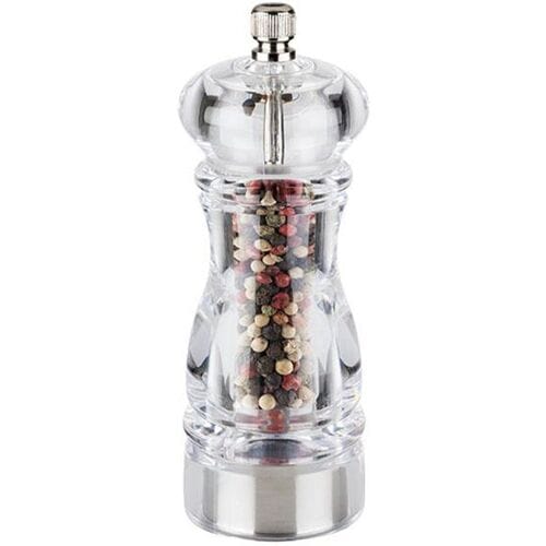 GGM Gastro (6 Stück) Pfeffermühle - CLEARGRIND - Acryl - Höhe: 150mm - Transparent