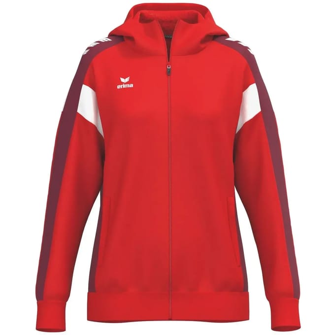 Erima Celebrate 125 Trainingsjack Met Capuchon Dames - Rood / New Bordeaux | Maat: 34