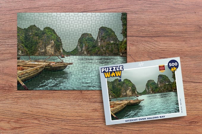 Puzzel Uitzicht over Halong Bay - Legpuzzel - Puzzel 500 stukjes