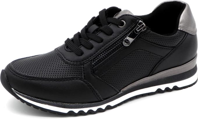 Marco Tozzi Dames Sneaker - 23782-091 Zwart/Combi - Maat 39