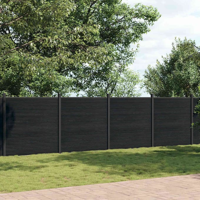 vidaXL - Schuttingpaneel - 1218x186 - cm - HKC - grijs