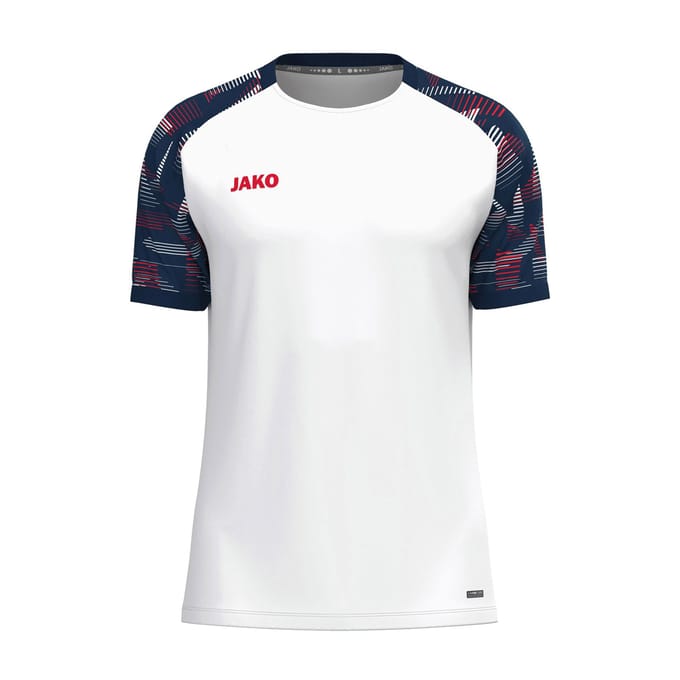 JAKO T-shirt Sonic wit/marine/rood kindermaten 6126k-039