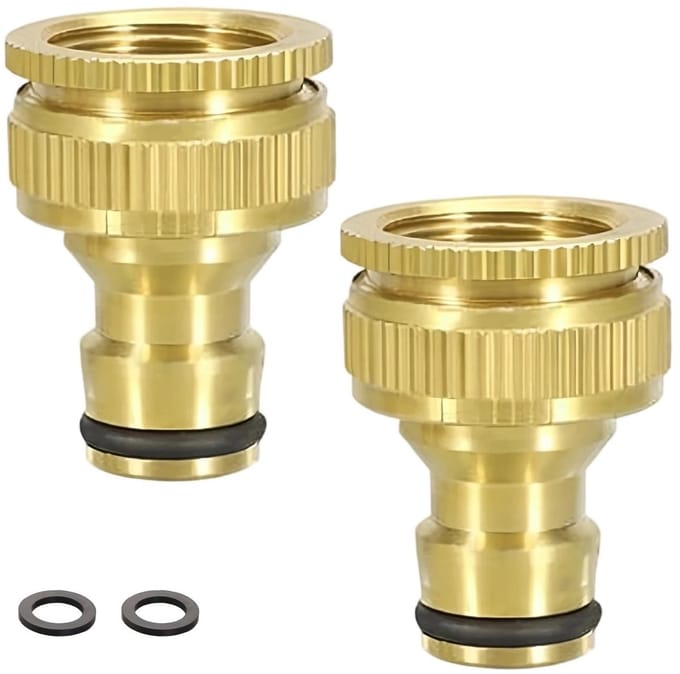 Dailygoods - 2-in-1 Messing Kraanslangadapter voor Tuinslang en Wasmachine