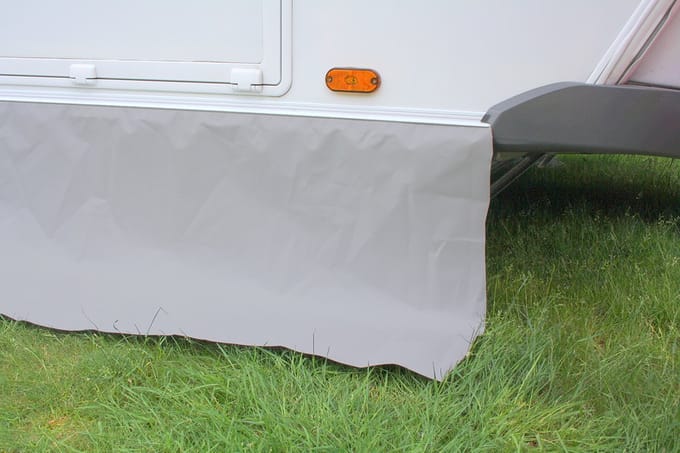 9 meter ESVO caravan tochtstrook, heavy duty 60 cm, grijs