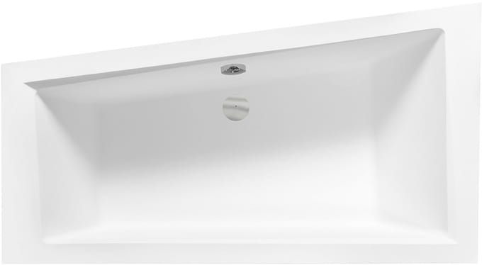 Badland INTIMA hoekbad 170 x 125 cm links wit