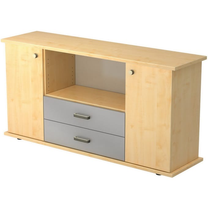 KAPA SB | Dressoir | met deuren + laden - Esdoorn Greeplijst kunststof