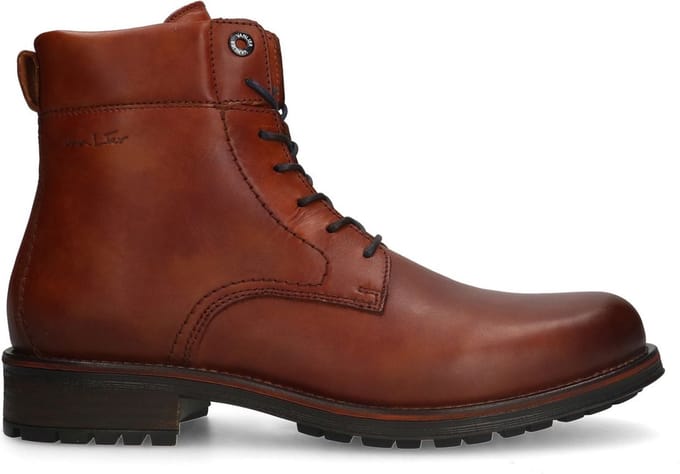 Van Lier - Heren - Cognac leren veterboots - Maat 44