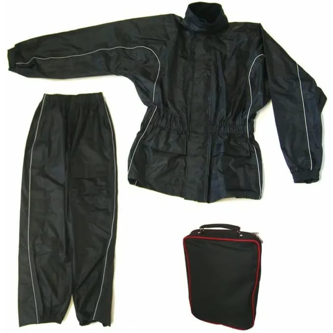 Zwarte motorfiets regenkleding Brazoline labrador