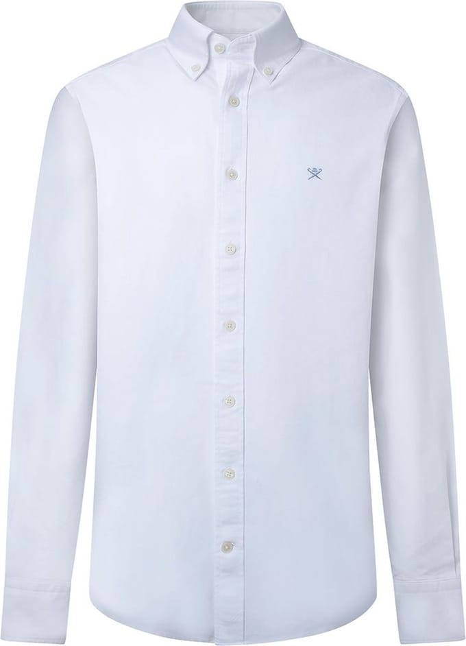 Hackett Washed Oxford Overhemd Met Lange Mouwen Wit S Man