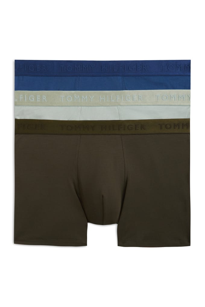 Tommy Hilfiger 3-pack Boxer Brief Green/grey/blue Größe: L | Unterhosen Outlet | Herren | Grün