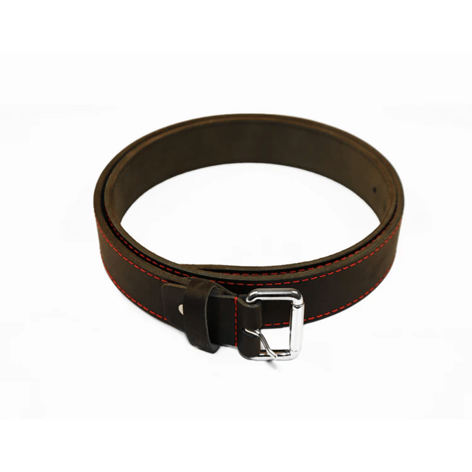 Felco 940 Zwarte Leren Riem Met Rode Stiksels En Verstelbare Pasvorm