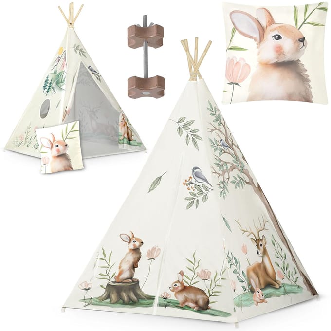Speeltent tipi - beige - Nukido - 114×114×165 cm
